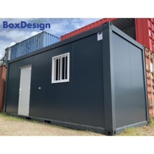 Modulo Prefabbricato Nero – Elegante, Isolato e Multifunzione